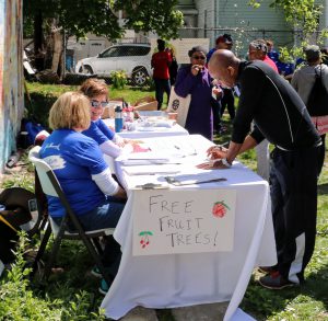 Fruit tree giveaway event