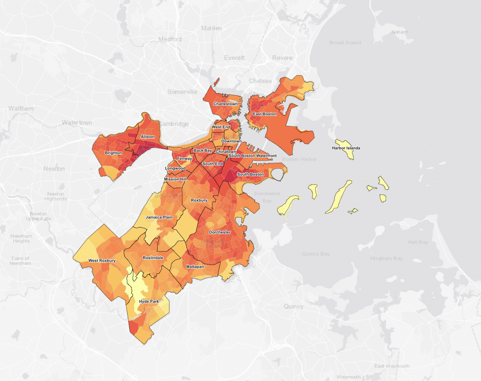 Boston Tree Equity Maps - Speak for the Trees, Boston